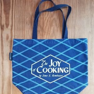 Out of Print "The Joy of Cooking" Blue Canvas Tote Bag